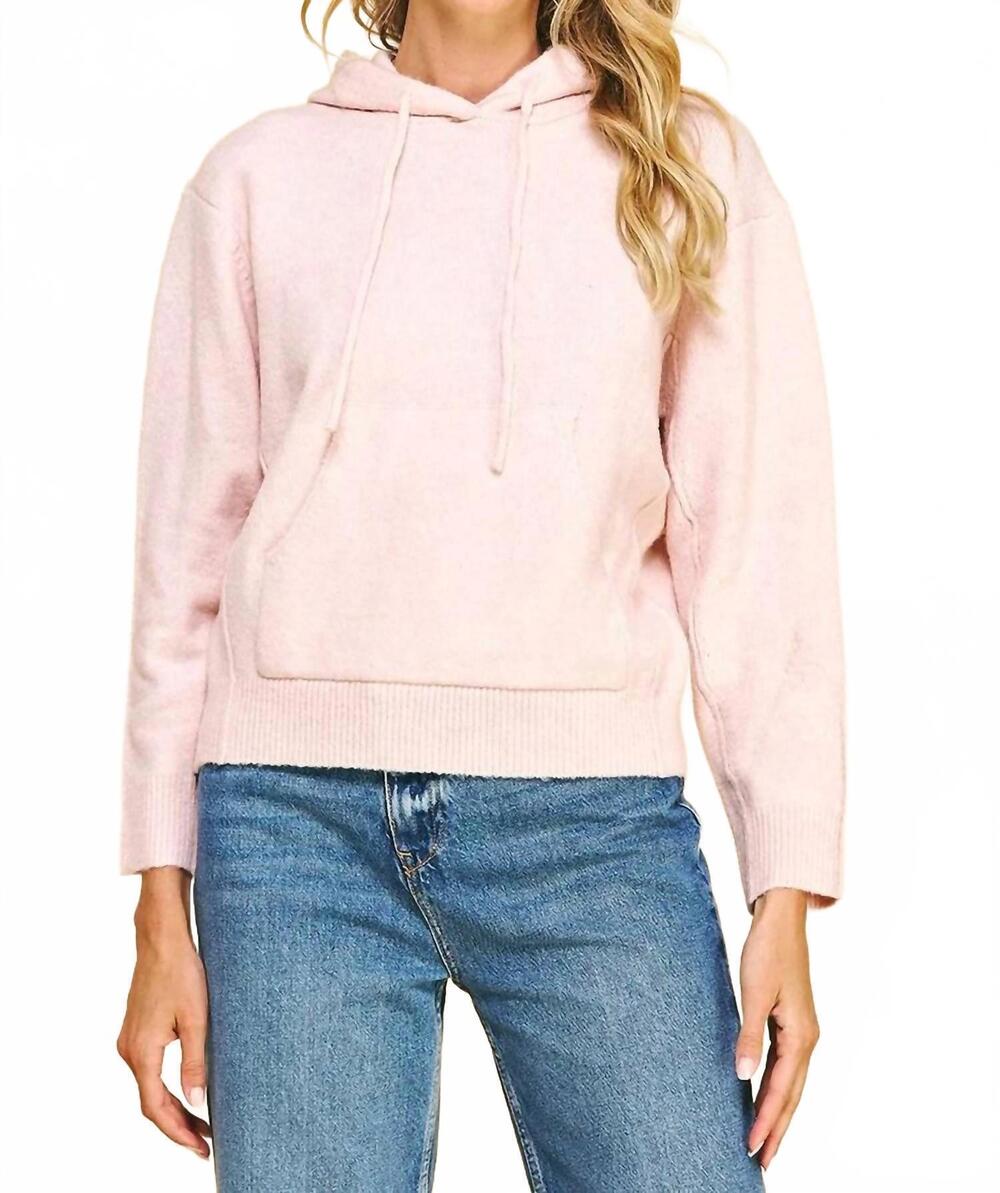 NEW PINCH women's sherri sweater hoodie in pink